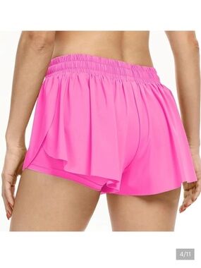 NWOT Blason bubblegum Pink Flowy Athletic Shorts Barbie Pockets Double-layer S